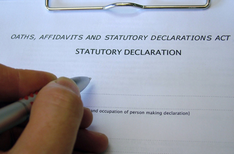 Statutory declaration